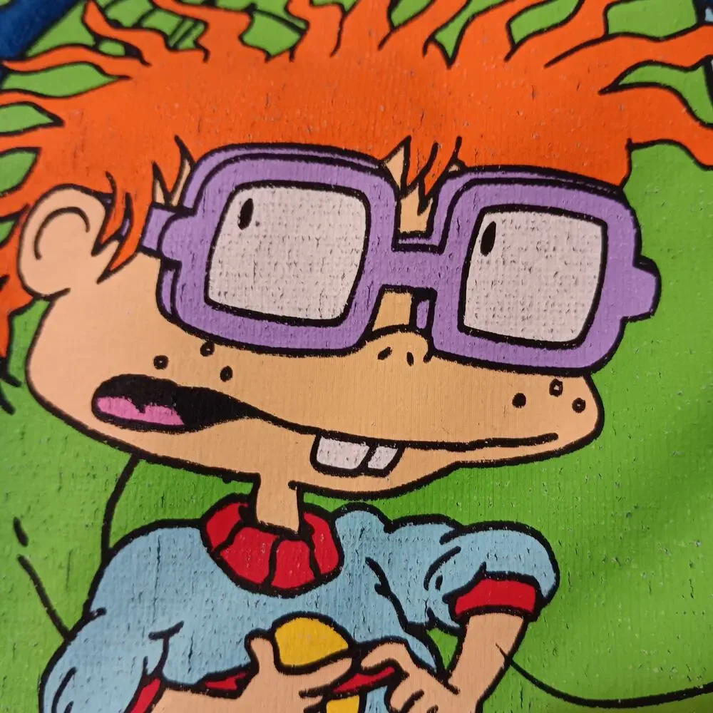 VINTAGE 90s NICKELODEON Sweatshirt Top Youth 2X Cartoon Wornin Pop Culture 1990s